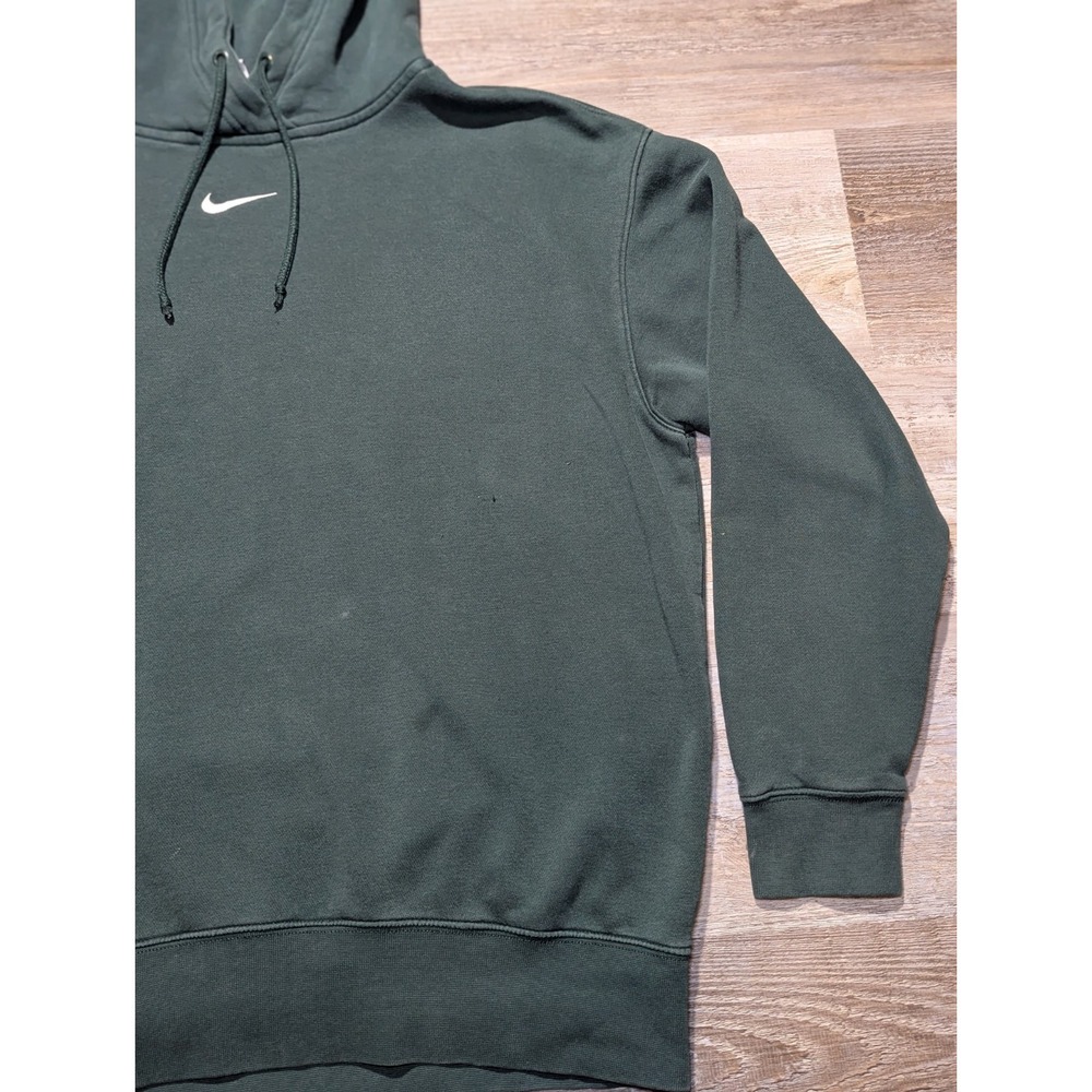 Nike S Green Pullover Hoodie Fleece Sweatshirt Small Swoosh - Picture 2 of 9